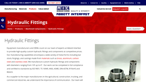 Custom Hydraulic Fittings & Parts | Abbott Interfast - hydraulic fittings factory