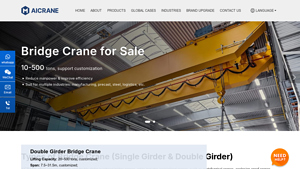 AICRANE Bridge Crane Manufacturer | Lifting Capacity 10-500T - bridge crane manufacturer