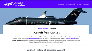 Aircraft and Warplanes from Canada - Fighters, Jets, WW1, WW2 - canadian airplane manufacturer