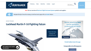 Lockheed Martin F-16 Fighting Falcon - Airframer - f16 manufacturer