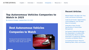 Top Autonomous Vehicles Companies to Watch in 2025 - autonomous vehicle manufacturer