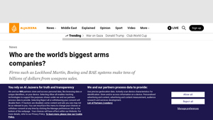 Who are the world's biggest arms companies? - Al Jazeera - weapons manufacturer