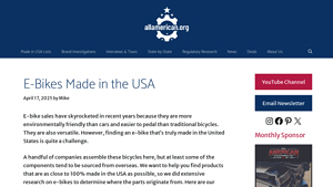 16+ E-Bikes Made in the USA - AllAmerican.org - electric bike manufacturer