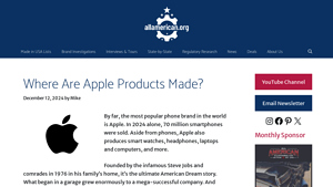 Where Are Apple Products Made? - AllAmerican.org - apple manufacturer company