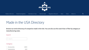 Made in the USA Directory - AllAmerican.org - manufacturer list