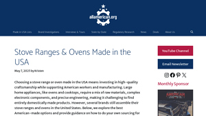 The Only Stove Ranges & Ovens Made in the USA - AllAmerican.org - stand alone residential oven us manufacturer