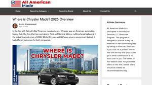 Where is Chrysler Made? 2025 Overview - All American Made - chrysler manufacturer