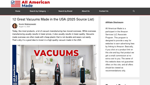 12 Great Vacuums Made in the USA (2025 Source List) - car cleaner manufacturer