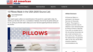 10 Pillows Made in the USA (2025 Source List) - pillow manufacturer