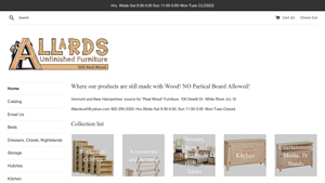 Allards' Unfinished Furniture - unfinished furniture factory