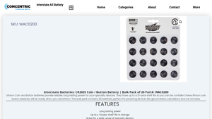 CR2025 Coin Cell / Button Battery | Bulk Pack x20 WAC0200 - cr2025 bulk