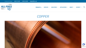 Copper Coils, Rolls Sheets and Adhesives - All Foils - copper foil factory
