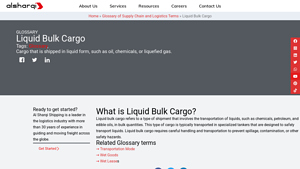 What is Liquid Bulk Cargo ? | Al Sharqi Glossary Terms - liquid bulk