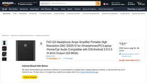 FiiO Q3 Headphone Amps Amplifier Portable High Resolution DAC DSD512 ... - fiio q3 amplifier original manufacturer