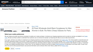 YQVIE 20 Pack Wholesale Sunglasses for Men Women in Bulk 70s ... - amazon sunglasses bulk