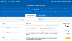 creatine Suppliers USA - American chemical suppliers - creatine manufacturer