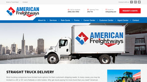 Straight Truck Services from American Freightways - straight truck company