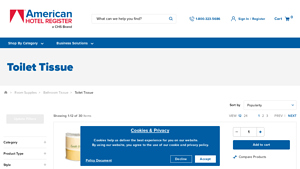 Toilet Tissue | Room Supplies - American Hotel Register - bathroom tissue paper bulk