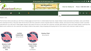 Made in USA - American Rattan - cane furniture factory