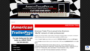 Home - American Trailer Pros - Cargo Trailers, Enclosed Trailers ... - cargo trailer manufacturer