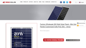 China Factory wholesale 500 Watt Solar Panel - mini solar panel factory