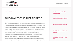 Who Makes The Alfa Romeo? [2025] - anusedcar.com - alfa romeo car manufacturer