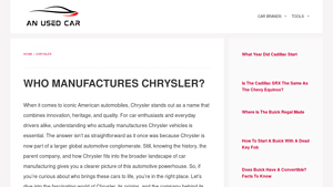 Who Manufactures Chrysler? [2025] - anusedcar.com - chrysler manufacturer