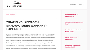 What Is Volkswagen Manufacturer Warranty Explained - vw manufacturer warranty