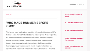 Who Made Hummer Before GMC? [2025] - anusedcar.com - hummer manufacturer