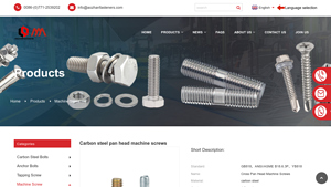 Carbon steel pan head machine screws Manufacturer and Supplier - machine screws factory