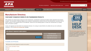 Manufacturer Directory - APA - The Engineered Wood Association - wood manufacturer