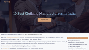 10 Best Clothing Manufacturers in India - Appareify - clothing manufacturer startup in india