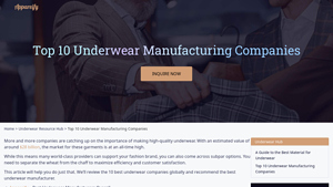 10 Best Underwear Manufacturers: Companies & Factories in ... - Appareify - underwear manufacturer