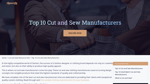 Top 10 Cut and Sew Manufacturers - Appareify - cut and sew manufacturer