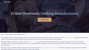 10 Best Streetwear Clothing Manufacturers - Appareify - streetwear manufacturer