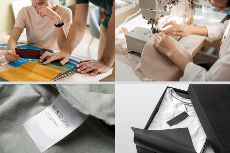 A relevant stock photo of apparel manufacturer in a typical setting.