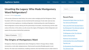 Unveiling the Legacy: Who Made Montgomery Ward Refrigerators? - montgomery ward manufacturer