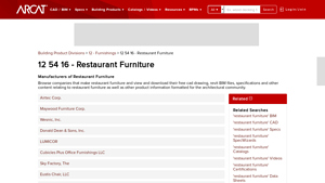 Manufacturers of Restaurant Furniture construction products - Arcat - restaurant furniture factory
