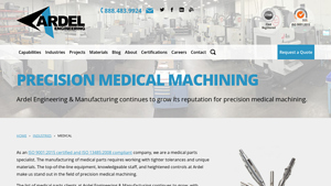 Machining Medical Parts - Ardel Engineering - cnc machined parts for medical equipment manufacturer