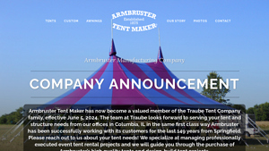 Armbruster Manufacturing Co. | America's Oldest Tent Maker ... - tent manufacturer