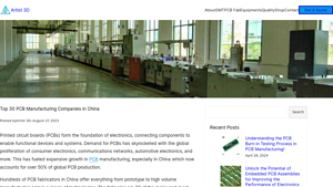Top 30 PCB Manufacturing Companies in China - Artist 3D - china pcb manufacturer