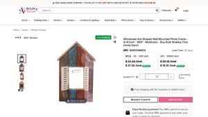 Wholesale 4x6 Inch Hut Wall Photo Frame in MDF – Multicolored - 4x6 photo frame bulk