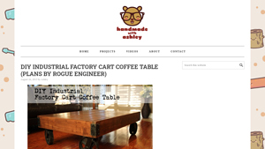 DIY Industrial Factory Cart Coffee Table (Plans by Rogue Engineer) - metal coffee table factory