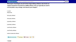What types of packages are part of the image-editing software, also - original equipment manufacturer software