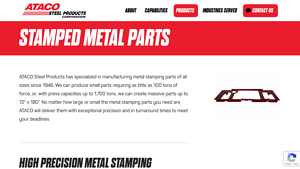Manufacturing Stamped Metal Parts - Products | ATACO - stamping parts manufacturer
