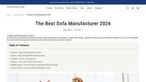The Best Sofa Manufacturer 2024 - Atunus Home Furniture - best sofa factory