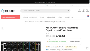 IGS Audio 825EQ | Mastering Equalizer (6 dB version) - ear 825eq manufacturer