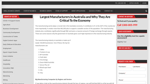 Largest Manufacturers in Australia and Why They Are Critical To the ... - australia manufacturer
