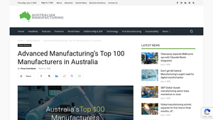 Advanced Manufacturing's Top 100 Manufacturers in Australia - australia manufacturer