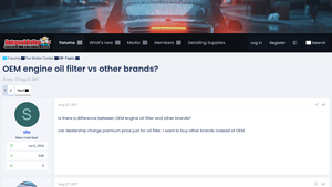 OEM engine oil filter vs other brands? - car oil filter factory